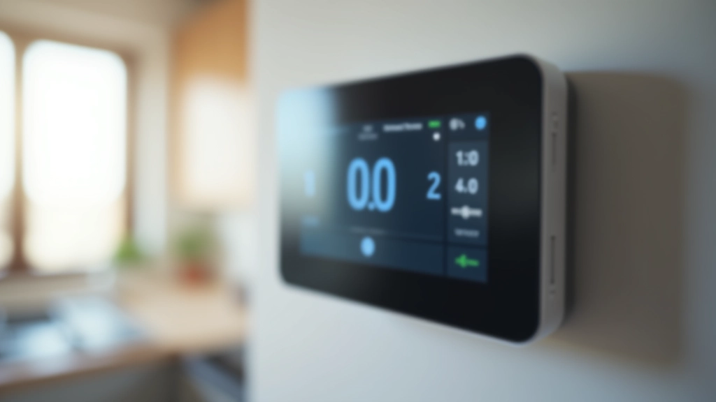 Affichage digital d'un thermostat programmable montrant différentes températures selon l'heure de la journée